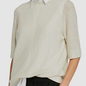 Brunello Cucinelli Metallic Knit Sweater